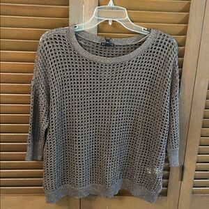 | NWT Express Dark Taupe Open-Knit Sweater